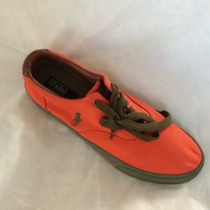 Ralph Lauren Red “Vaughn” Canvas Shoes Sz 12D